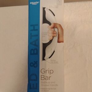 Equate White and Black Bathtub Grip Bar